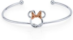 Minnie Mouse Bow Cuff in Two Tone Fine Plated Silver for Unwritten
