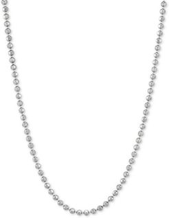 Bead Link 30" Chain Necklace in Sterling Silver