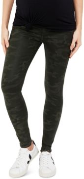 Maternity Coated Camo Skinny Jeans