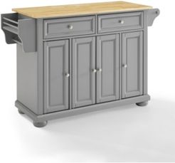 Alexandria Natural Wood Top Kitchen Island