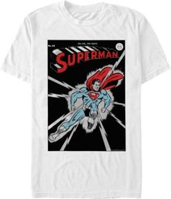 Dc Men's Superman Lightning Comic Cover Short Sleeve T-Shirt