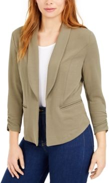 Ruched-Sleeve Blazer, Created for Macy's