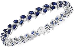 Effy Sapphire (9-1/2 ct. t.w.) & Diamond (3/4 ct. t.w.) Leaf Bracelet