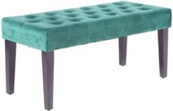 Velvet-Textured Tufted Modern Coffee Table Ottoman Bench