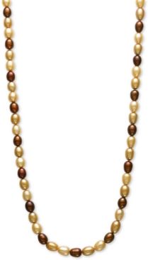 Dyed Multi Chocolate Cultured Freshwater Pearl (7mm) 54" Endless Strand Necklace