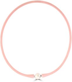 Effy Cultured Fresh Water Pearl (11mm) Rubber Necklace in Light Blue, Turquoise or Pink