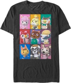 Nintendo Animal Crossing Towns Folk Yearbook Photo Style Poster Short Sleeve T-shirt