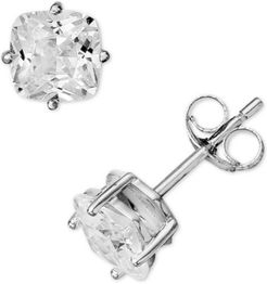 Cubic Zirconia Cushion Stud Earrings in Sterling Silver, Created for Macy's