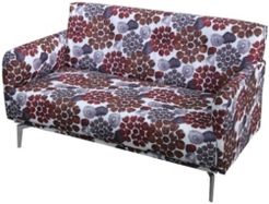 Gail Pattern Print Fabric Modern Loveseat