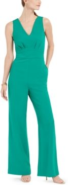 V-Neck Crepe Jumpsuit