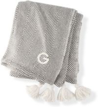 Herringbone Throw with Tassels