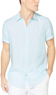 Classic-Fit Solid Linen Shirt