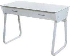 Ultramodern Glass Computer Desk with Drawers