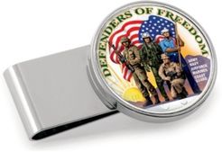 Defenders of Freedom Colorized Jfk Half Dollar Coin Money Clip