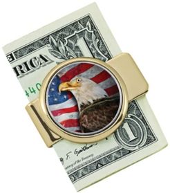 American Bald Eagle Colorized Jfk Half Dollar Money Clip