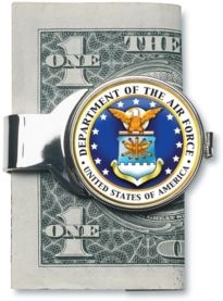 Money Clip W/Colorized Air Force Jfk Half Dollar
