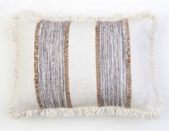 14x20 Bodhi Jute Rope Fringe Pillow in Gray