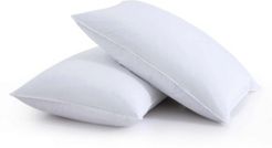 2-Pack White Goose Feather & Down Bed Pillows, King Size
