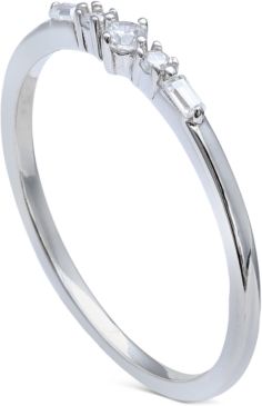 Cubic Zirconia Stacking Ring in Sterling Silver, Created for Macy's