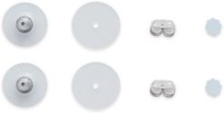 8-Pc. Set Earring Backs in White Plastic & 14k White Gold