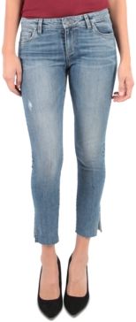 Mid-Rise Reese Side-Slit Ankle Jeans