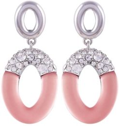 Frosted Lucite Drop Clip Earring