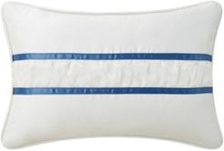 Closeout! Waterford Lynne 12" x 18" Organza Ruffle Decorative Pillow Bedding