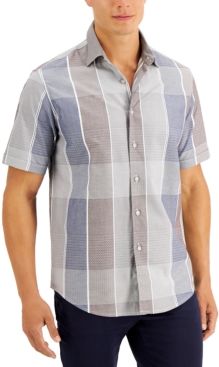 Recinto Dobby Plaid Shirt, Created for Macy's
