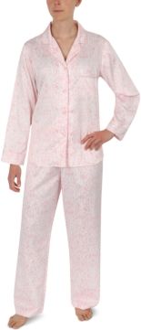 Printed Brushed Satin Pajama Set