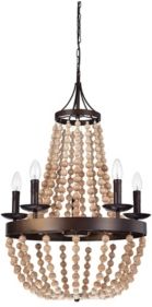 Crelimen 23" 5-Light Indoor Pendant Lamp with Light Kit