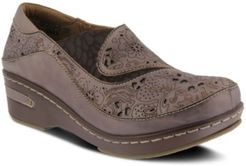 Brankla Burnished Polished Clogs Women's Shoes