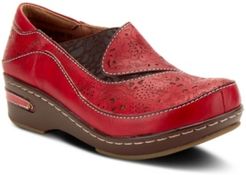 Brankla Burnished Polished Clogs Women's Shoes