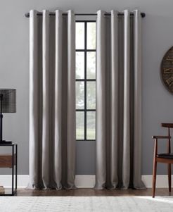 Linen Blend 52" x 63" Blackout Grommet Top Curtain