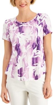 Petite Printed T-Shirt, Created for Macy's