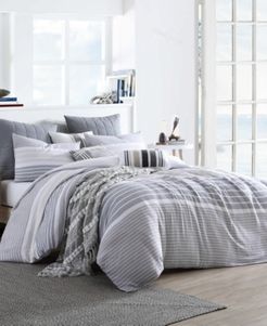 Delightful Cordelia Prewashed Yarn-Dyed Cotton Gauze Stripe 2 Piece Duvet Cover Set, Twin Xl Bedding