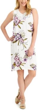 Tropica Floral-Print Shift Dress, Created for Macy's