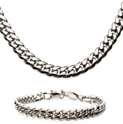 Curb Necklace and Bracelet Set