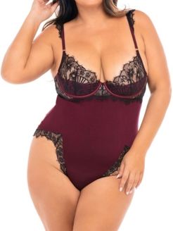 Plus Size Nicole Molded Shelf Cup Lingerie Teddy