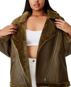 Trendy Plus Size Archer Aviator Jacket