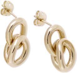 Statement Link Earrings in Gold-Tone Pvd Stainless Steel