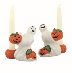 Pumpkin Ghost Candleholder