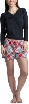 Top, Pants & Boxer Shorts 3pc Pajama Gift Set