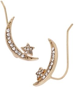 Celestial Moon Crawler Earrings