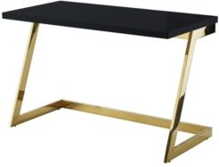 Kali High Gloss Lacquer Finish Top Rectangular Writing Desk