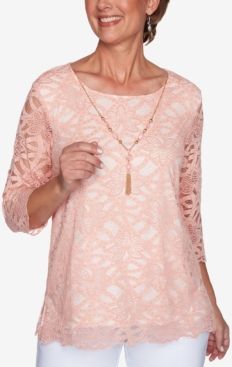 Petite Springtime In Paris Solid Lace & Detachable Necklace