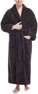 Shawl Collar Full Ankle Length Fleece Bathrobe Bedding