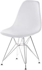 Mid-Century Modern Style Plastic Dsw Shell Metal Legs Dining Chair