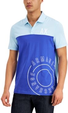 Regular-Fit Colorblocked Logo-Print Polo Shirt, Created for Macy's