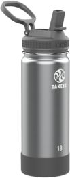 Actives Stainless Steel 18-Oz. Insulated Water Bottle with Straw Lid