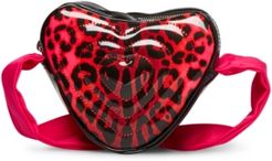 Patent Leopard Heart Crossbody Bag